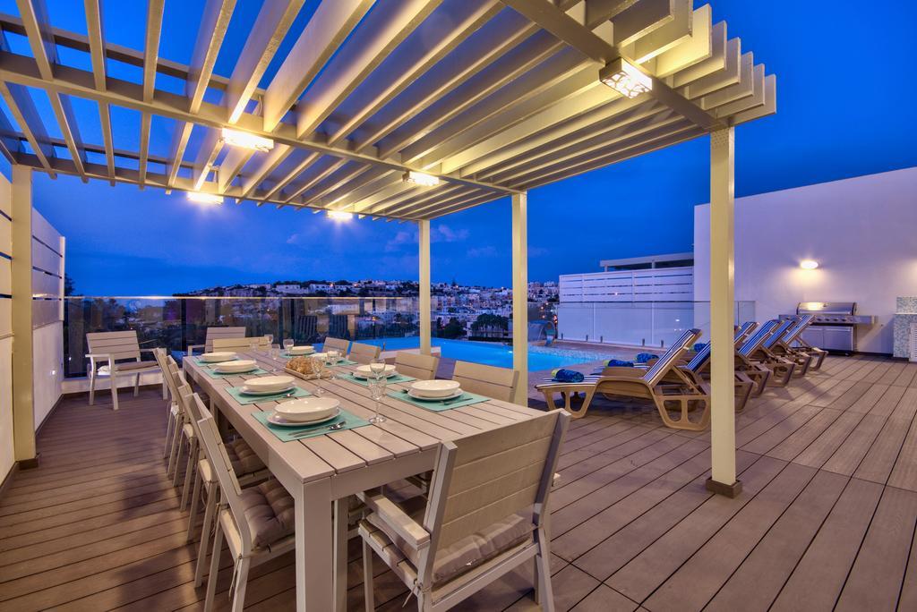 Villa Gaia - Sunset Views, Indoor Heated Pool, Sauna And Games Room Mellieħa Exterior foto